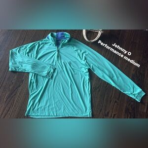 johnnie-O Green Performance Quarter-Zip medium